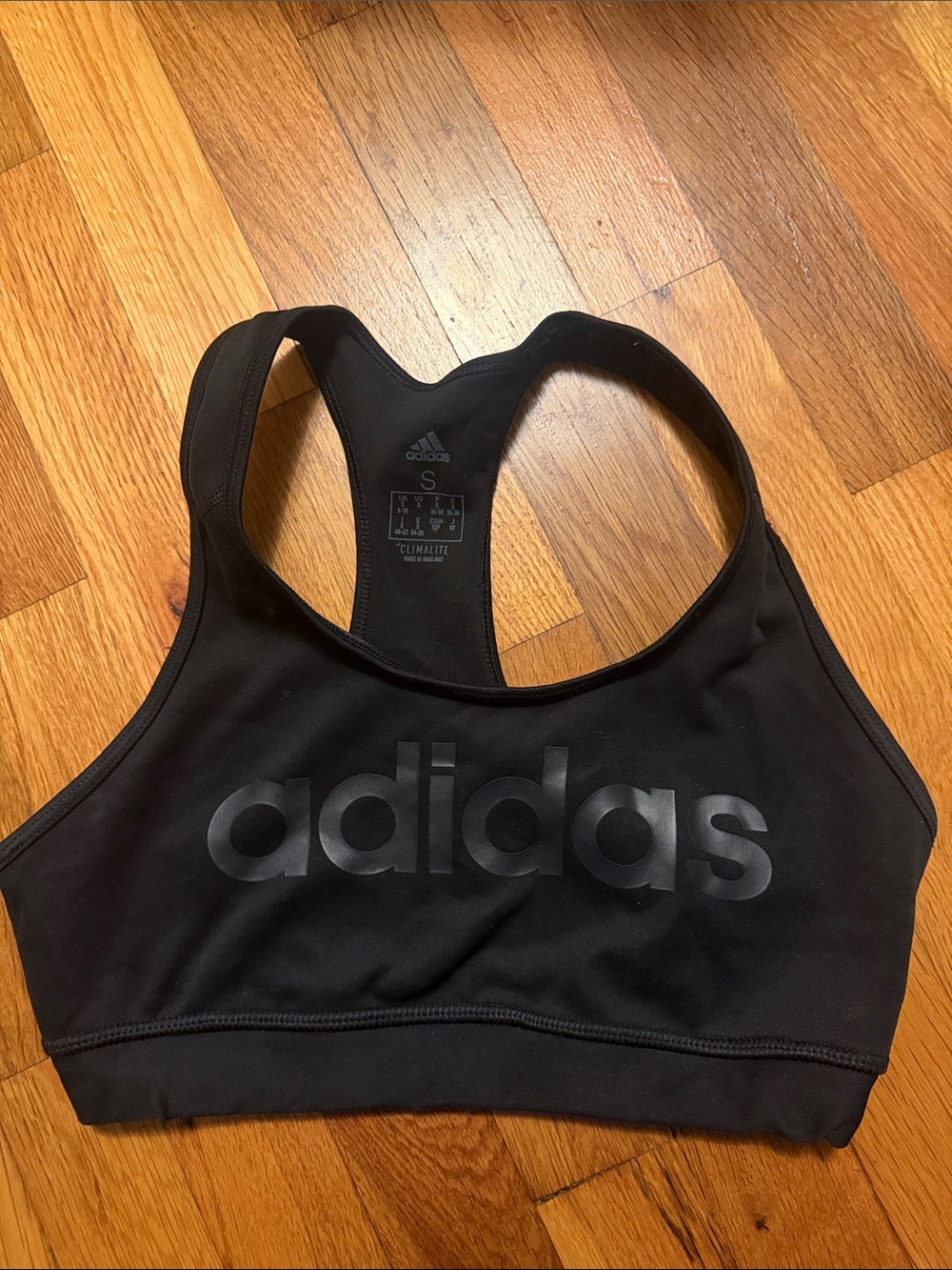 adidas Black Racerback bra